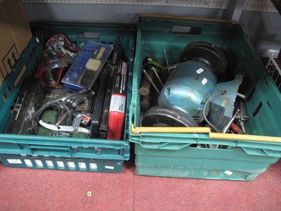 Lot 1161 - Bench Grinder, calipers, compressing tool,...