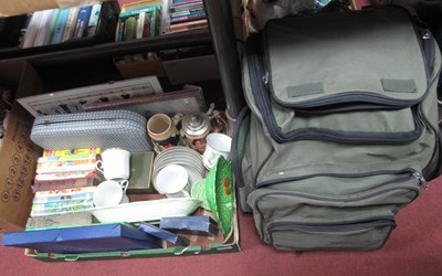 Lot 1112 - Books, prints, ceramics, crib board, etc:- One...