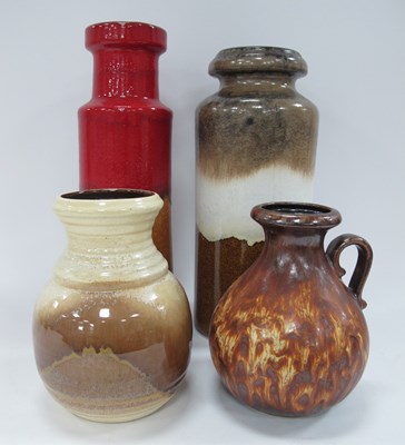 Lot 1278 - Four vintage West German art pottery items,...