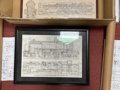 Lot 315 - Three Framed Steam Locomotive Sectional...