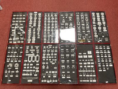 Lot 308 - Four Display Panels Each of Three Hinged...