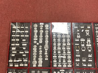 Lot 308 - Four Display Panels Each of Three Hinged...