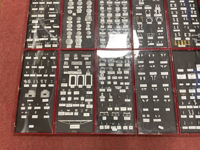 Lot 308 - Four Display Panels Each of Three Hinged...