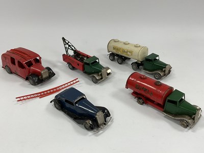 Lot 635 - Five Post War Minic Tinplate Clockwork...