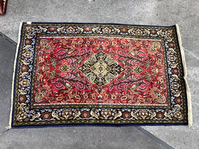 Lot 1562 - A Handmade Persian Ghom Rug, decorated with...