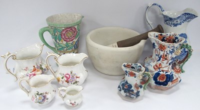 Lot 1215 - XIX Century Masons Ironstone Jugs, Ducal jug,...