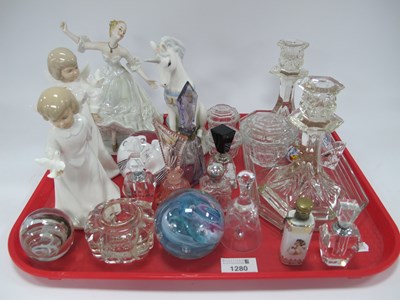 Lot 1280 - Ladies Scent Bottles, Caithness paperweight,...