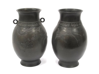 Lot 1088 - A Pair of Late XIX Century Japanese Bronzed...