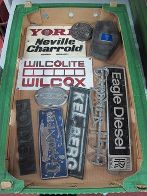 Lot 1338 - Vintage Automobilia three metal gardener signs...