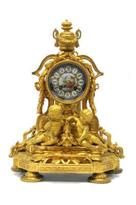 Lot 1440 - A Late XIX Century French Ormolu Mantle Clock,...