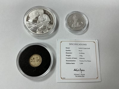 Lot 597 - 2025 Alderney 9ct Gold Proof 1g Twenty Five...