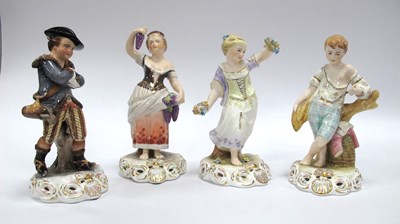 Lot 1077 - A Set of Royal Crown Derby Porcelain Figurines,...