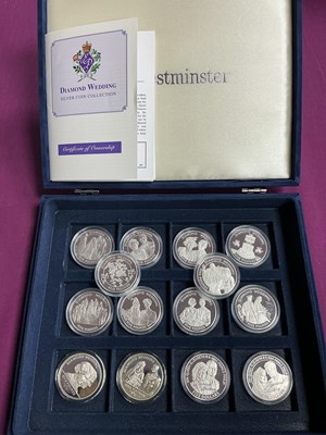 Lot 594 - Westminster 2007 QEII Diamond Wedding Silver...