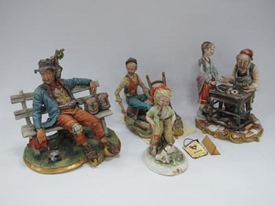 Lot 1228 - Capodimonte Figures - Chairmender by Volta,...