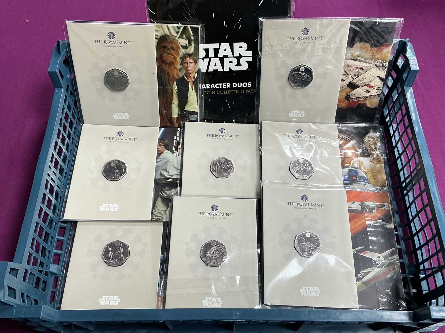 Lot 414 - Collection Of Nine Royal Mint Bunc Star Wars...