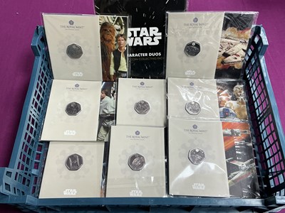 Lot 414 - Collection Of Nine Royal Mint Bunc Star Wars...