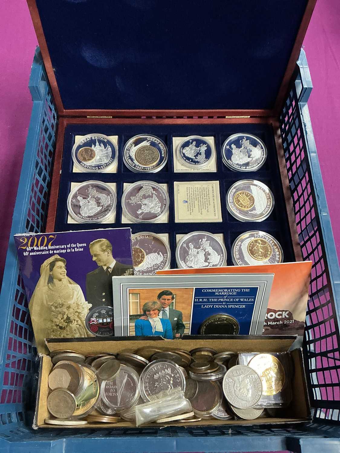 Lot 458 - Large Collection Of Coins, includes a history...