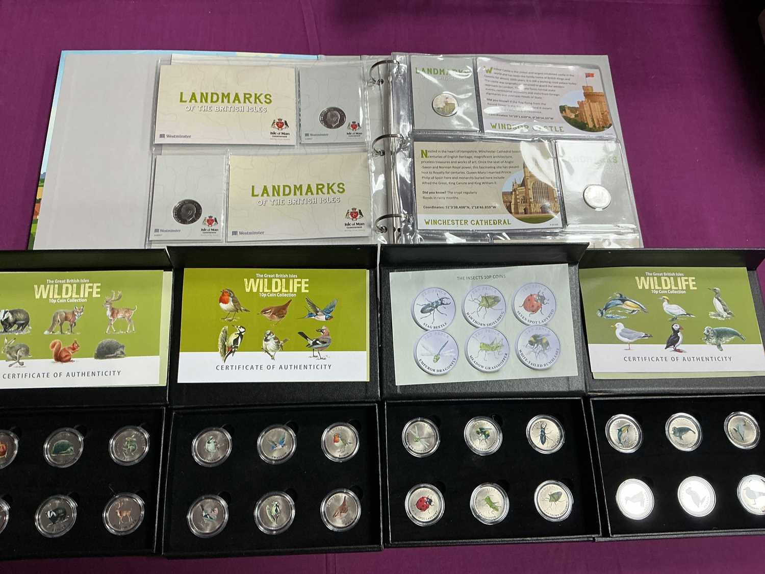 Lot 471 - Collection Of Five Coin Sets, includes four...
