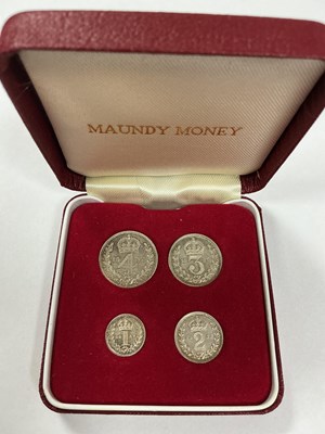 Lot 577 - 1937 George VI Silver Maundy Money Set, cased.