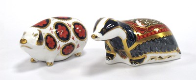Lot 1076 - A Royal Crown Derby Porcelain Paperweight,...