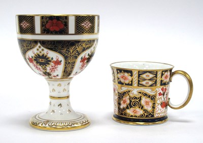 Lot 1051 - A Royal Crown Derby Porcelain Goblet,...
