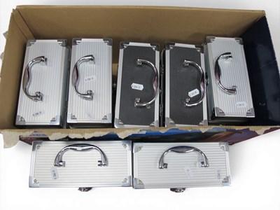 Lot 826 - Lot of 7, Vinyl 7” Carry Boxes. In very good...