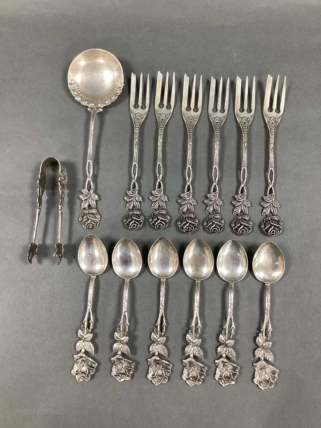 Lot 8 - A Set of Six Decorative Flower Design...
