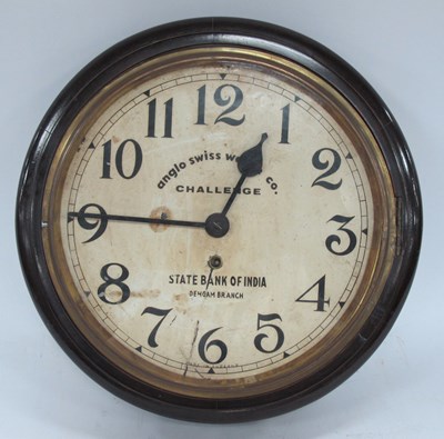 Lot 1442 - A XIX Century Mahogany Stained Wall Clock, the...
