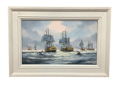 Lot 1140 - Ken Hammond (b.1948) Battle of Trafalgar.*ARR...