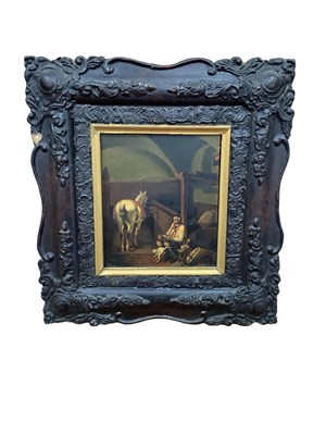 Lot 1137 - Continental School XIX Century. 
Horse in a...