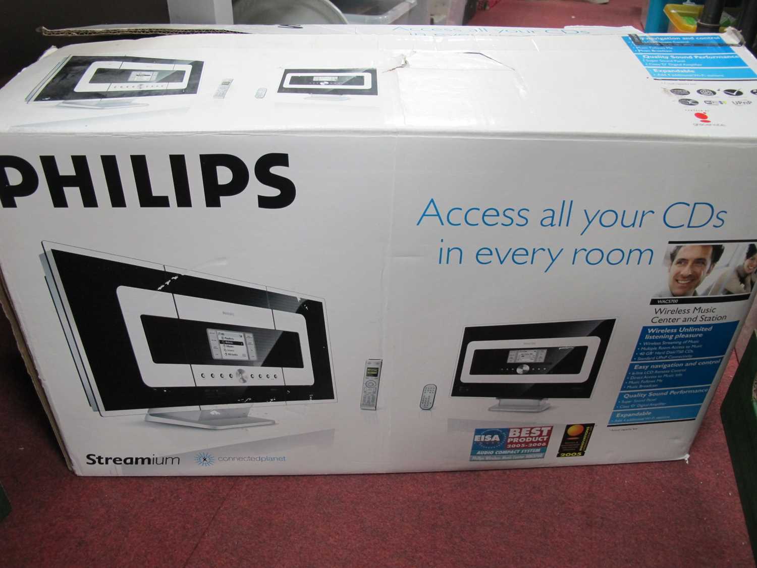 Lot 1039 - Boxed Philips WACS700 wireless music centre...