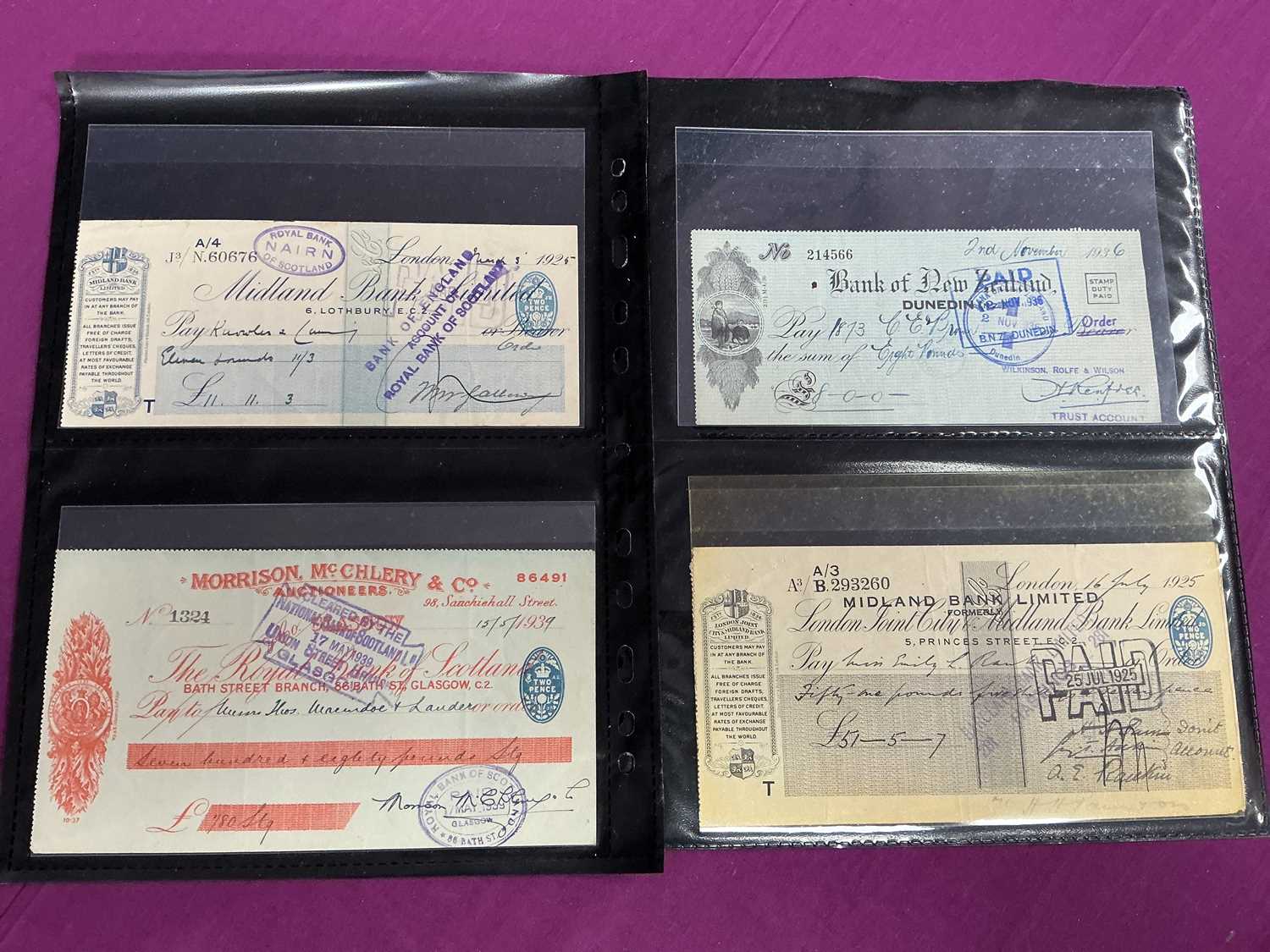 Lot 476 - Collection Of XIX And XX Century Cheques,...