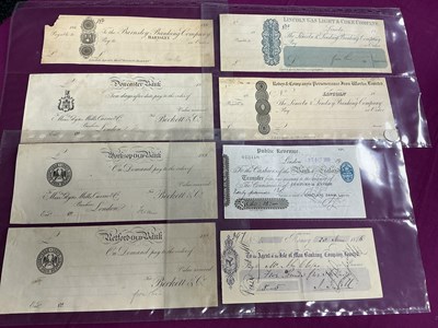 Lot 476 - Collection Of XIX And XX Century Cheques,...