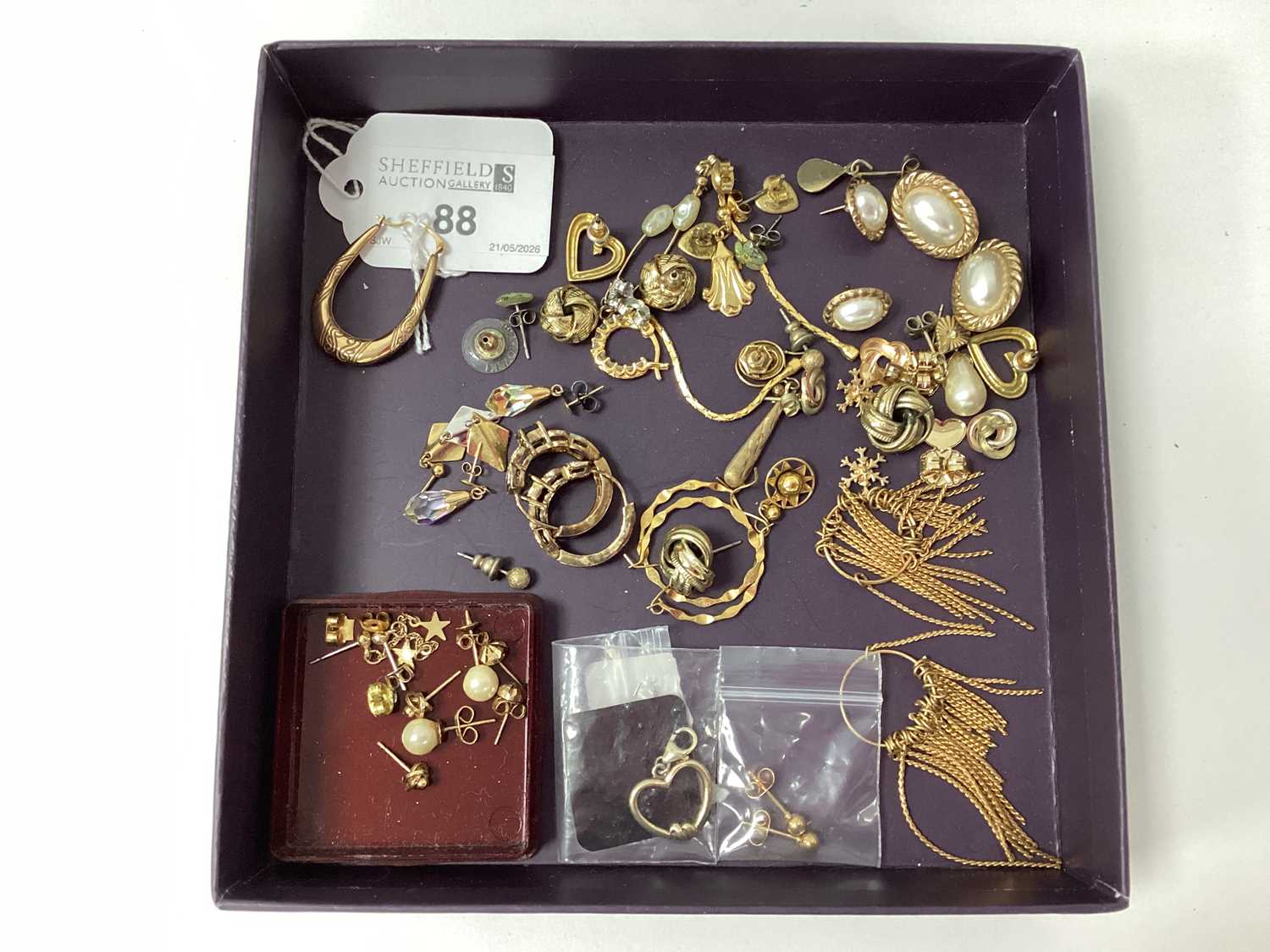 Lot 88 - A Collection of Assorted Odd Earrings,...
