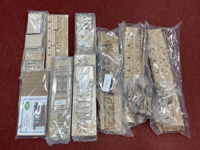 Lot 423 - Eight Wood Based Laser Cut Coach Kits, Gauge...