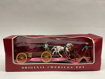 Lot 884 - A 1970's Cherilea Toys Buckboard Cowboy Wagon,...