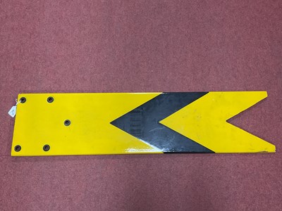 Lot 303 - Railwayana - A Yellow and Black Enamelled...