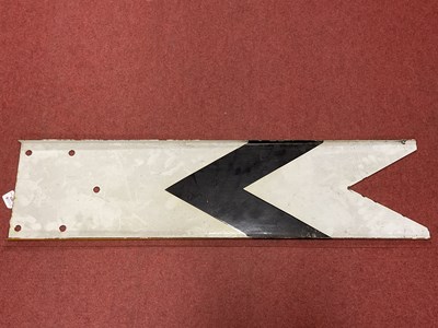Lot 303 - Railwayana - A Yellow and Black Enamelled...