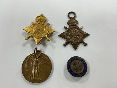 Lot 514 - WWI Early Casualty 1914 Star & Victory Medal...