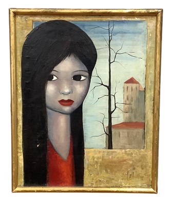Lot 1162A - Hubert Ropp (American 1894-1973), Girl before...