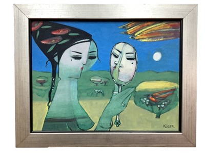 Lot 1128 - Endre Roder (Budapest b. 1933) *ARR 
Lady...