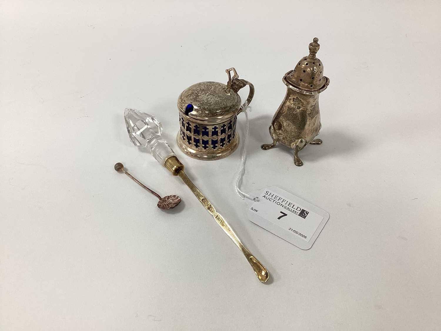 Lot 7 - A Hallmarked Silver Mustard Pot, D&B,...