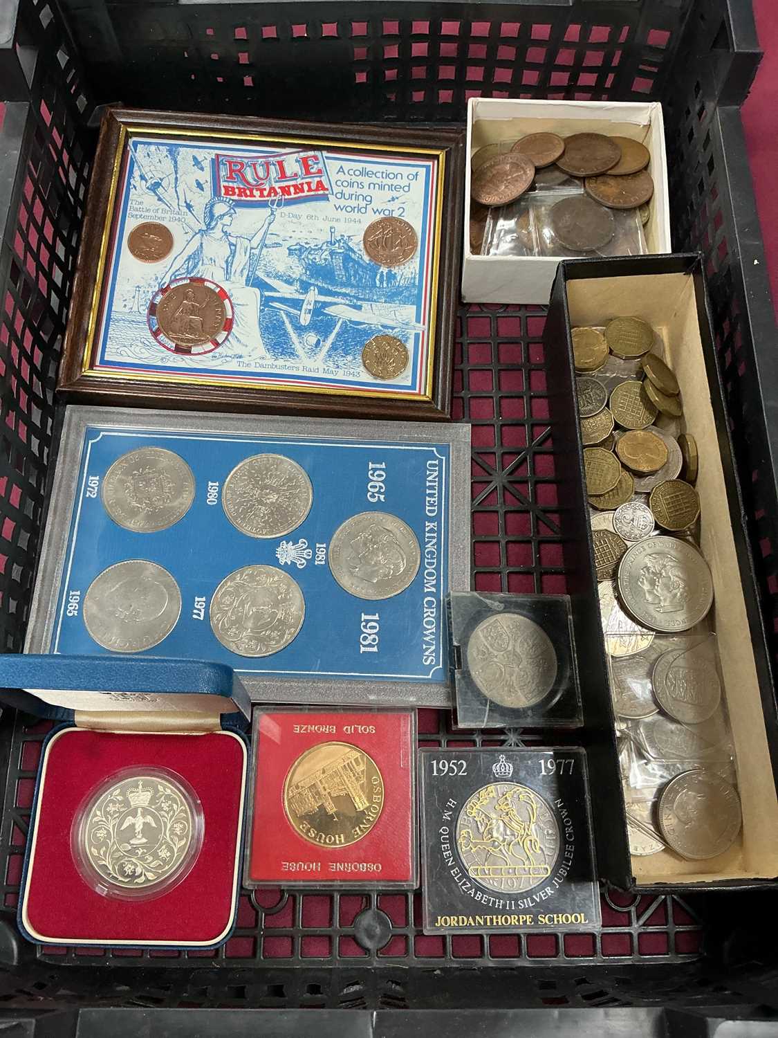 Lot 424 - Collection Of Mainly GB Coinage, includes a...