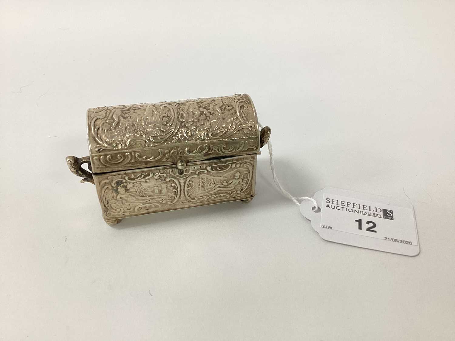Lot 12 - A Novelty Miniature Treasure Chest, with...