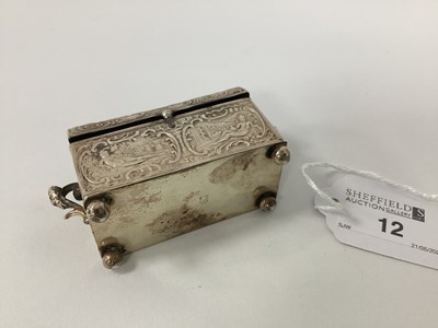 Lot 12 - A Novelty Miniature Treasure Chest, with...