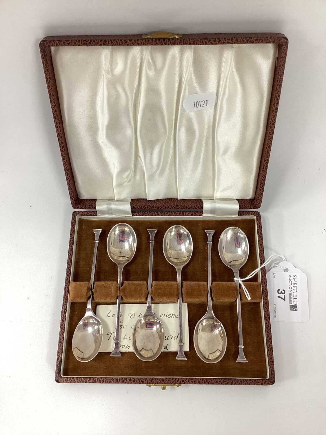 Lot 37 - A Matched Set of Six Hallmarked Silver Coffee...