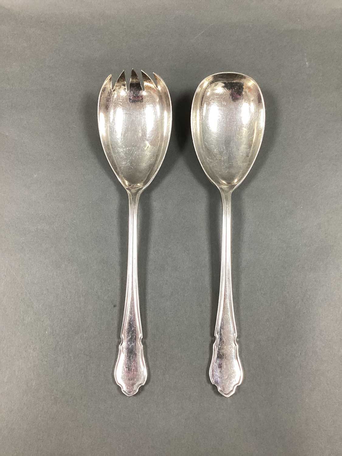 Lot 28 - A Pair of Hallmarked Silver Salad Servers,...
