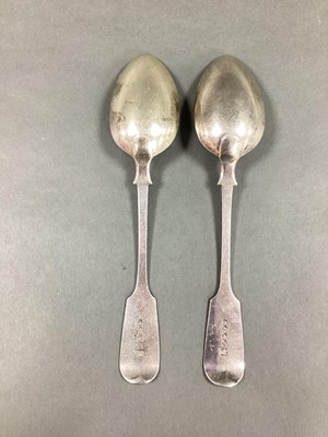 Lot 6 - A Pair of Exeter Hallmarked Silver Fiddle...