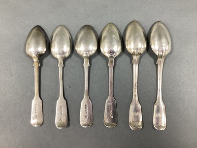 Lot 38 - Six Assorted Hallmarked Silver Fiddle Pattern...