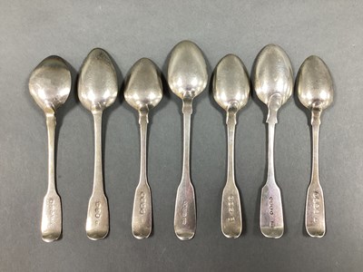 Lot 5 - Seven Assorted Hallmarked Silver Fiddle...
